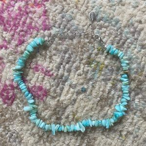 ocean blue beaded necklace